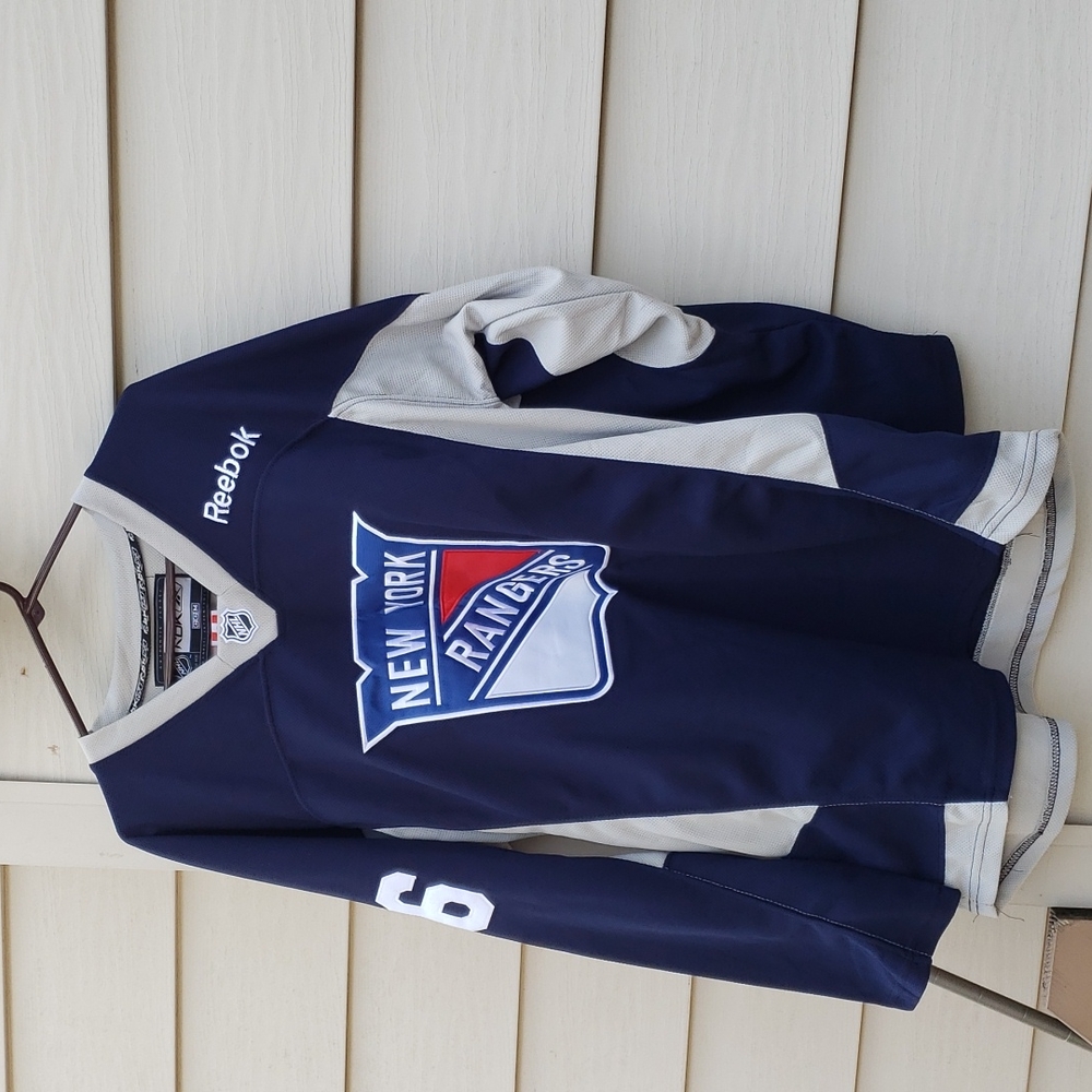 NFL Reebok Authentic NY Rangers jersey size 52 large / X-Large, navy & Gray.